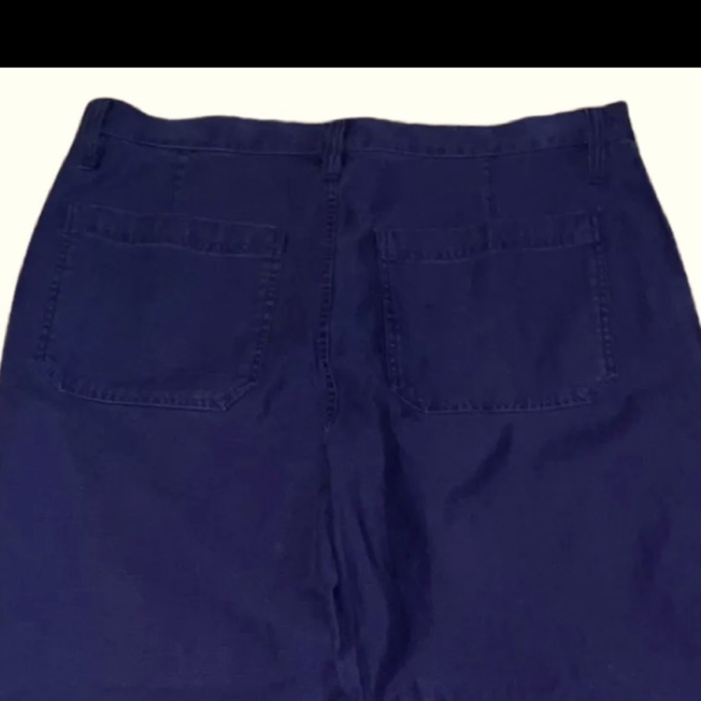 NWOT J Crew Factory Wide Leg Pant, Button Fly, Crop, Slub cotton, 27x24​ - Picture 8 of 10
